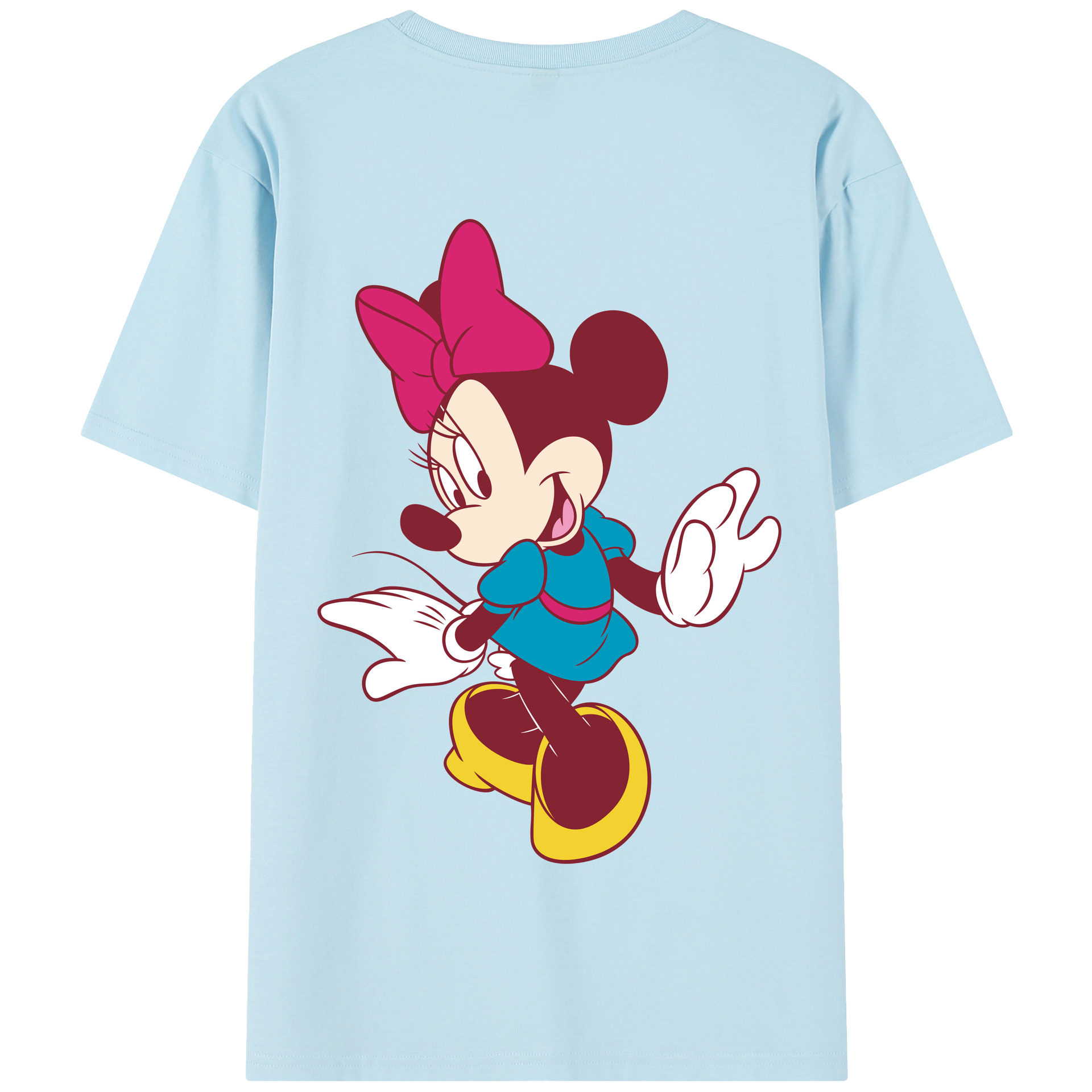 （画像用） ミッキーマウス Mickey Mouse 綿100％半袖Tシャツ（背面プリント）